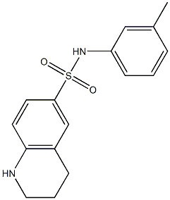 N-(3-methylphenyl)-1,2,3,4-tetrahydroquinoline-6-sulfonamide Struktur