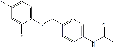 N-(4-{[(2-fluoro-4-methylphenyl)amino]methyl}phenyl)acetamide Struktur