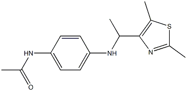 N-(4-{[1-(2,5-dimethyl-1,3-thiazol-4-yl)ethyl]amino}phenyl)acetamide Struktur