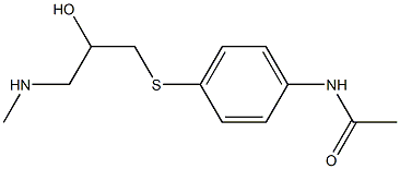 N-(4-{[2-hydroxy-3-(methylamino)propyl]sulfanyl}phenyl)acetamide Struktur