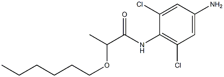 N-(4-amino-2,6-dichlorophenyl)-2-(hexyloxy)propanamide Struktur