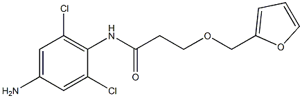 N-(4-amino-2,6-dichlorophenyl)-3-(furan-2-ylmethoxy)propanamide Struktur