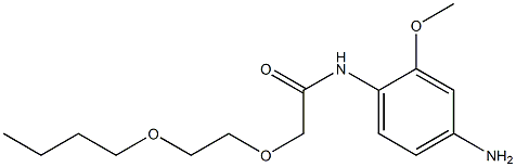 N-(4-amino-2-methoxyphenyl)-2-(2-butoxyethoxy)acetamide Struktur