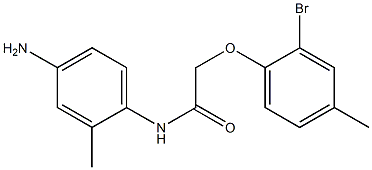 N-(4-amino-2-methylphenyl)-2-(2-bromo-4-methylphenoxy)acetamide Struktur