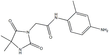 N-(4-amino-2-methylphenyl)-2-(4,4-dimethyl-2,5-dioxoimidazolidin-1-yl)acetamide Struktur