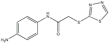 N-(4-aminophenyl)-2-(1,3,4-thiadiazol-2-ylsulfanyl)acetamide Struktur