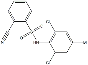 N-(4-bromo-2,6-dichlorophenyl)-2-cyanobenzene-1-sulfonamide Struktur