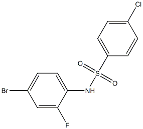 N-(4-bromo-2-fluorophenyl)-4-chlorobenzene-1-sulfonamide Struktur