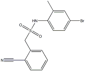 N-(4-bromo-2-methylphenyl)-1-(2-cyanophenyl)methanesulfonamide Struktur