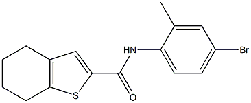 N-(4-bromo-2-methylphenyl)-4,5,6,7-tetrahydro-1-benzothiophene-2-carboxamide Struktur