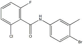 N-(4-bromo-3-methylphenyl)-2-chloro-6-fluorobenzamide Struktur