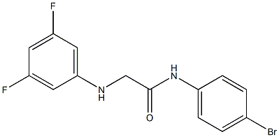 N-(4-bromophenyl)-2-[(3,5-difluorophenyl)amino]acetamide Struktur