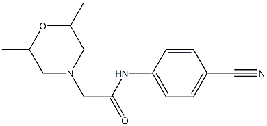 N-(4-cyanophenyl)-2-(2,6-dimethylmorpholin-4-yl)acetamide Struktur