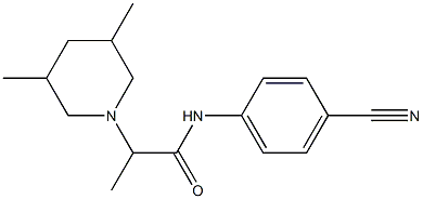 N-(4-cyanophenyl)-2-(3,5-dimethylpiperidin-1-yl)propanamide Struktur