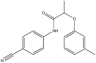 N-(4-cyanophenyl)-2-(3-methylphenoxy)propanamide Struktur