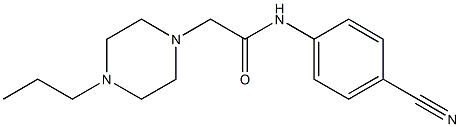 N-(4-cyanophenyl)-2-(4-propylpiperazin-1-yl)acetamide Struktur