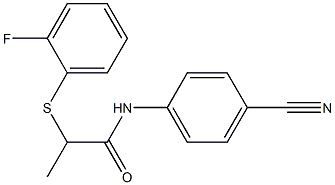 N-(4-cyanophenyl)-2-[(2-fluorophenyl)sulfanyl]propanamide Struktur