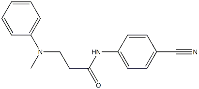 N-(4-cyanophenyl)-3-[methyl(phenyl)amino]propanamide Struktur