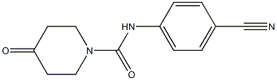 N-(4-cyanophenyl)-4-oxopiperidine-1-carboxamide Struktur