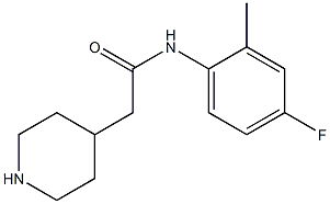 N-(4-fluoro-2-methylphenyl)-2-piperidin-4-ylacetamide Struktur