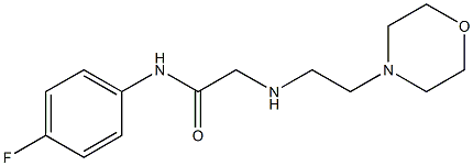 N-(4-fluorophenyl)-2-{[2-(morpholin-4-yl)ethyl]amino}acetamide Struktur