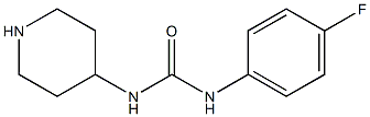 N-(4-fluorophenyl)-N'-piperidin-4-ylurea Struktur