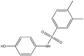 N-(4-hydroxyphenyl)-3,4-dimethylbenzene-1-sulfonamide Struktur