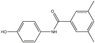 N-(4-hydroxyphenyl)-3,5-dimethylbenzamide Struktur