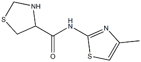 N-(4-methyl-1,3-thiazol-2-yl)-1,3-thiazolidine-4-carboxamide Struktur