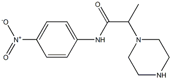 N-(4-nitrophenyl)-2-(piperazin-1-yl)propanamide Struktur