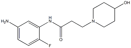 N-(5-amino-2-fluorophenyl)-3-(4-hydroxypiperidin-1-yl)propanamide Struktur