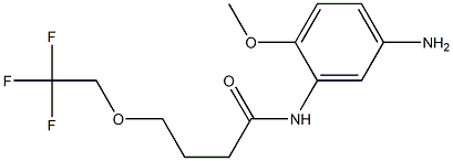 N-(5-amino-2-methoxyphenyl)-4-(2,2,2-trifluoroethoxy)butanamide Struktur