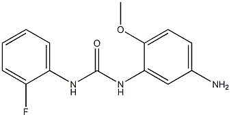 N-(5-amino-2-methoxyphenyl)-N'-(2-fluorophenyl)urea Struktur