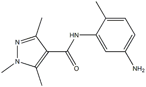 N-(5-amino-2-methylphenyl)-1,3,5-trimethyl-1H-pyrazole-4-carboxamide Struktur