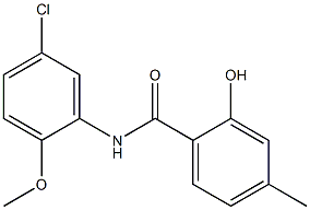 N-(5-chloro-2-methoxyphenyl)-2-hydroxy-4-methylbenzamide Struktur