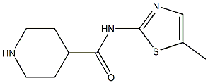 N-(5-methyl-1,3-thiazol-2-yl)piperidine-4-carboxamide Struktur