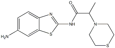 N-(6-amino-1,3-benzothiazol-2-yl)-2-(thiomorpholin-4-yl)propanamide Struktur