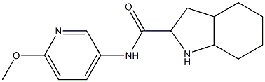 N-(6-methoxypyridin-3-yl)octahydro-1H-indole-2-carboxamide Struktur