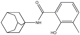 N-(adamantan-1-yl)-2-hydroxy-3-methylbenzamide Struktur