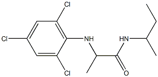 N-(butan-2-yl)-2-[(2,4,6-trichlorophenyl)amino]propanamide Struktur