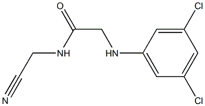 N-(cyanomethyl)-2-[(3,5-dichlorophenyl)amino]acetamide Struktur