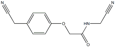 N-(cyanomethyl)-2-[4-(cyanomethyl)phenoxy]acetamide Struktur