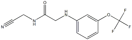 N-(cyanomethyl)-2-{[3-(trifluoromethoxy)phenyl]amino}acetamide Struktur