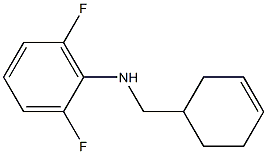 N-(cyclohex-3-en-1-ylmethyl)-2,6-difluoroaniline Struktur