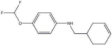 N-(cyclohex-3-en-1-ylmethyl)-4-(difluoromethoxy)aniline Struktur