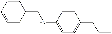 N-(cyclohex-3-en-1-ylmethyl)-4-propylaniline Struktur