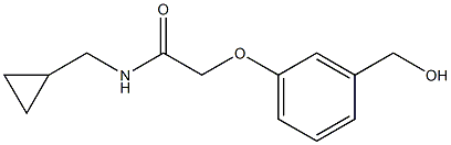 N-(cyclopropylmethyl)-2-[3-(hydroxymethyl)phenoxy]acetamide Struktur