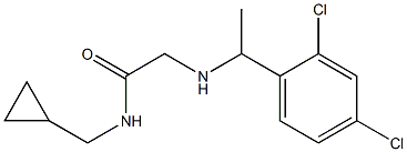 N-(cyclopropylmethyl)-2-{[1-(2,4-dichlorophenyl)ethyl]amino}acetamide Struktur