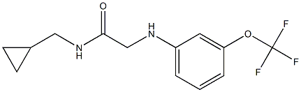 N-(cyclopropylmethyl)-2-{[3-(trifluoromethoxy)phenyl]amino}acetamide Struktur