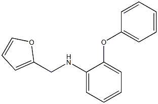 N-(furan-2-ylmethyl)-2-phenoxyaniline Struktur